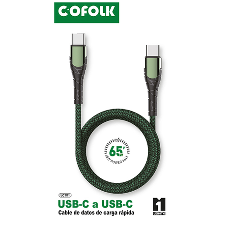 Cable Carga De Usb C A Usb C Pd 65w 1 Metro-3