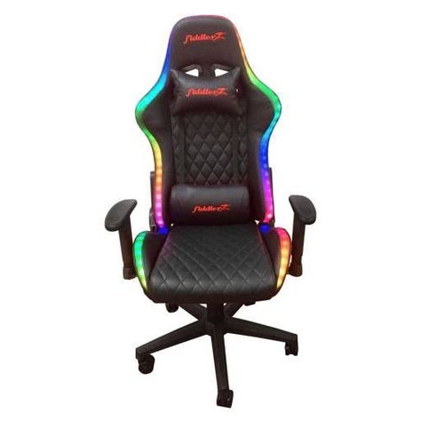 Silla Gamer Ergonómica Negra Con Luces Led Rgb Fiddle-0