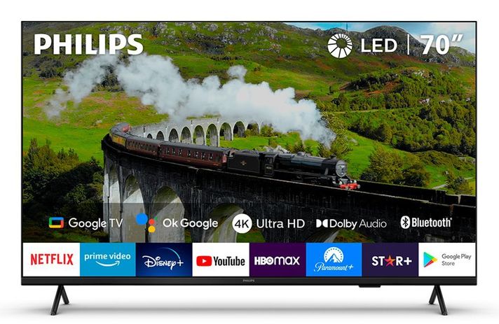 LED Philips 70” UHD 4K 70PUD7408 Google TV-0