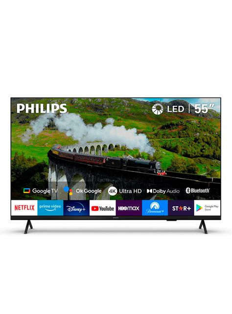 LED Philips 55” UHD 4K 55PUD7408 Google TV-0