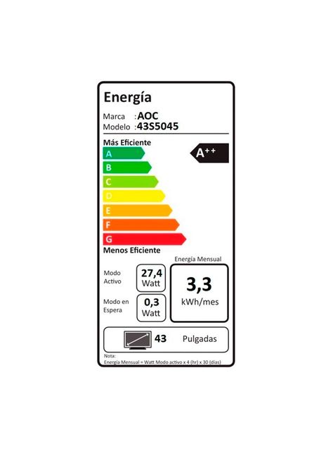 AOC Roku TV LED 43” FHD Smart TV 43S5045-6