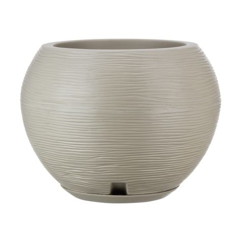 MACETERO FLORIDIS FLORENCIA BEIGE 32CM CON PLATO-0