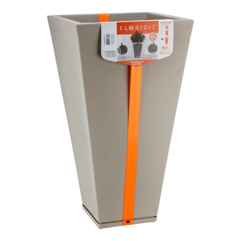 MACETERO FLORIDIS ZURIQUE BEIGE 74CM CON PLATO-1