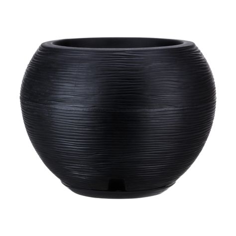 MACETERO FLORIDIS FLORENCIA NEGRO 32CM CON PLATO-0