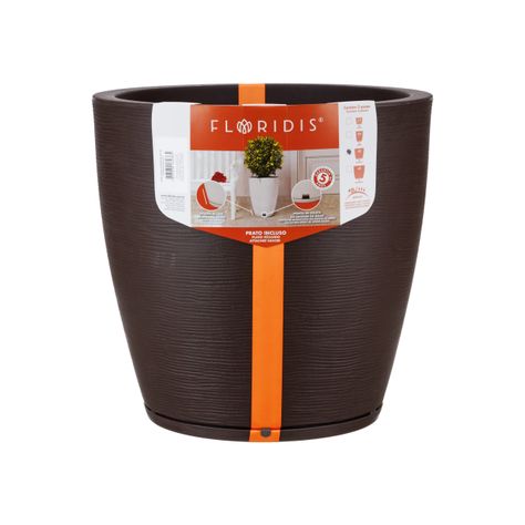 MACETERO FLORIDIS AMSTERDAM CAFE 45CM CON PLATO-2