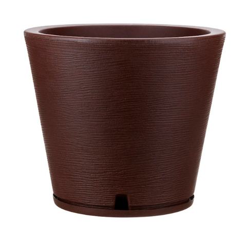 MACETERO FLORIDIS GENEBRA CAFE 35CM CON PLATO-1