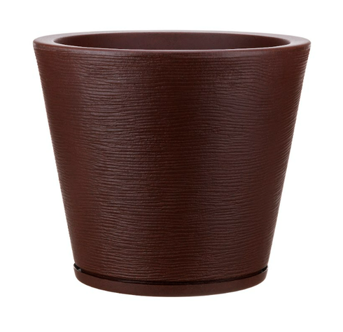 MACETERO FLORIDIS GENEBRA CAFE 35CM CON PLATO-0