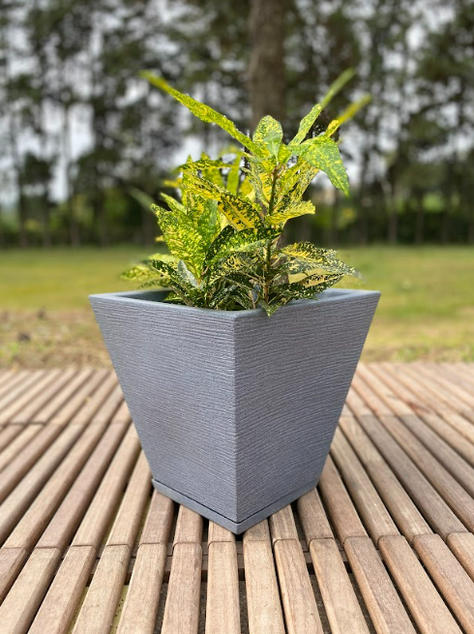 MACETERO FLORIDIS ZURIQUE GRAFITO 34CM CON PLATO-3