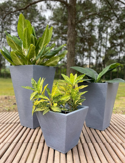 MACETERO FLORIDIS ZURIQUE GRAFITO 34CM CON PLATO-4