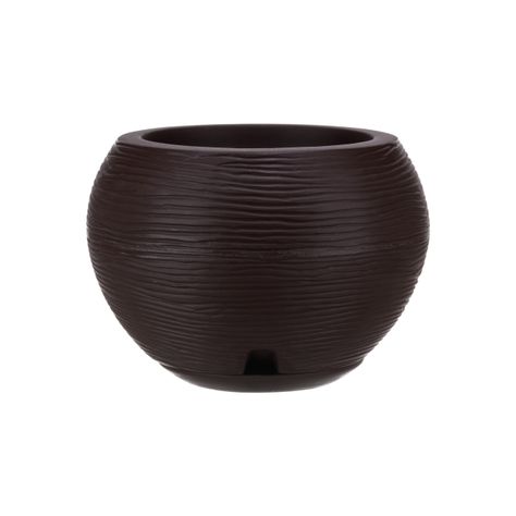 MACETERO FLORIDIS FLORENCIA CAFÉ 24CM CON PLATO-0