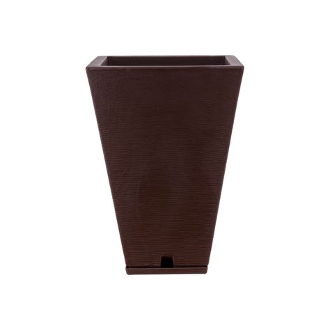 MACETERO FLORIDIS ZURIQUE CAFÉ 55CM CON PLATO-0