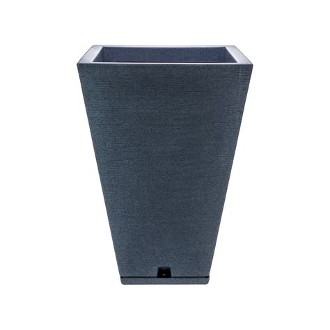 MACETERO FLORIDIS ZURIQUE GRAFITO 55CM CON PLATO-2