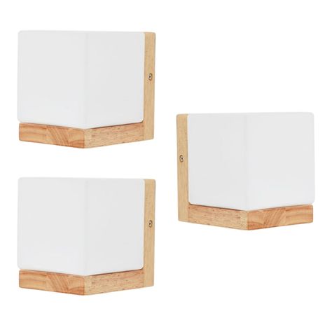 PACK 3 APLIQUE PORTA E27 MADERA TAHTI III KONNERGIE DEUS-0