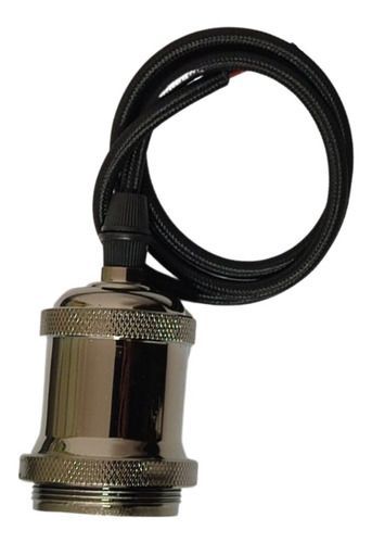 Soquete Colgante Decorativo Grafito Vintage E27 Pack 6-1