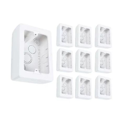 Pack 10 Caja Chuqui Sobrepuesta Eléctrica Pvc Sec-3