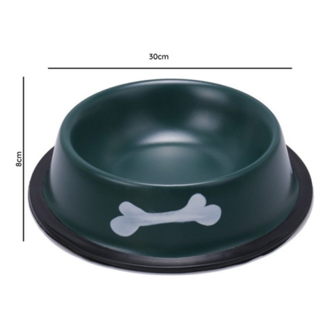 Plato Comedero Aluminio Colores Para Mascotas Grandes-1