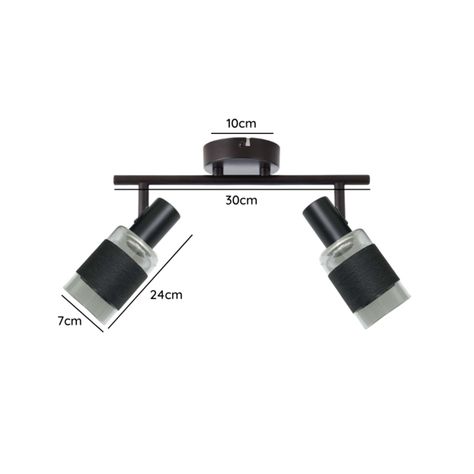 PACK 2 APLIQUE DOBLE PORTA E14 LED ZAURAK KONNERGIE DEUS-4