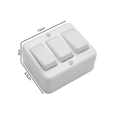 Casquete Sobrepuesto Interruptor Triple 9/15 16a 250v-2