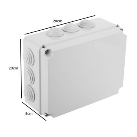 Caja Estanca Ip55 Ik07 Pvc Con Cono 200x200x80 Sec-2