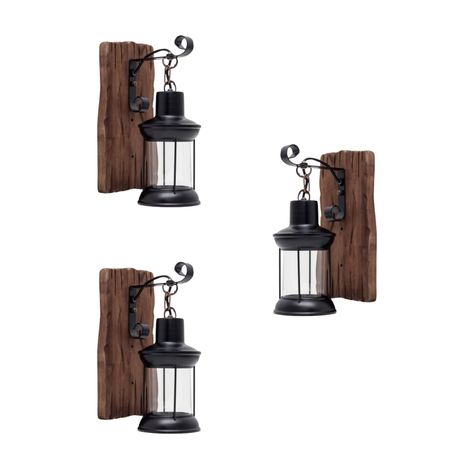 PACK 3 APLIQUE PORTA AMPOLLETA E27 MADERA KAVET II KONNERGIE DEUS-0