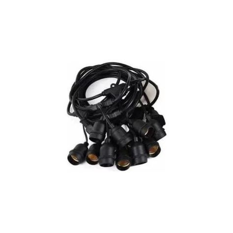 Guirnalda Led Exterior 10m De 10 Soquete E27 Sin Ampolleta-5