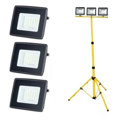 Pack 3 Foco Led 30w Sec 4500lm + Soporte Atril Tripode 150cm-0