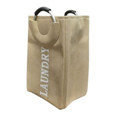 Cesta De Ropa Sucia Plegable Grande Mango De Metal Laundry-0