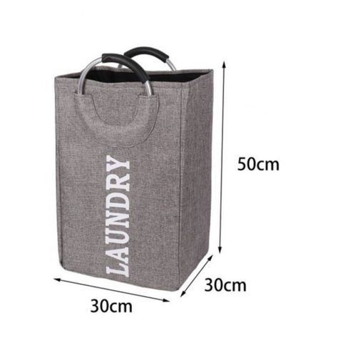 Cesta De Ropa Sucia Plegable Grande Mango De Metal Laundry-1