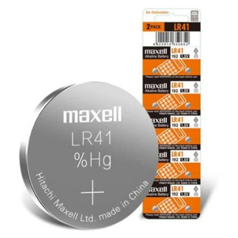 Blíster Pilas Botón Maxell LR41 10 unidades 1.5V-0
