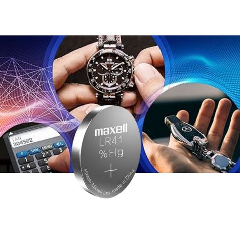 Blíster Pilas Botón Maxell LR41 10 unidades 1.5V-1