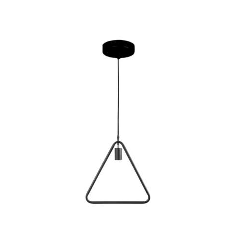 Lampara Colgante De Fierro Triangulo Vintage  E27-0