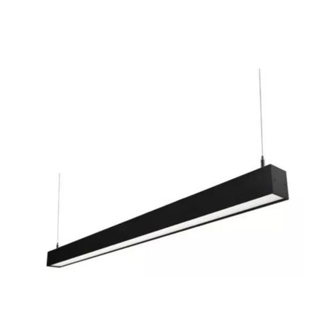 Lampara Led Lineal Colgante Pendant Negro 40w Driver Osram-0