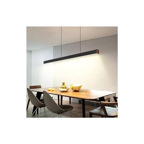 Lampara Led Lineal Colgante Pendant Negro 40w Driver Osram-1