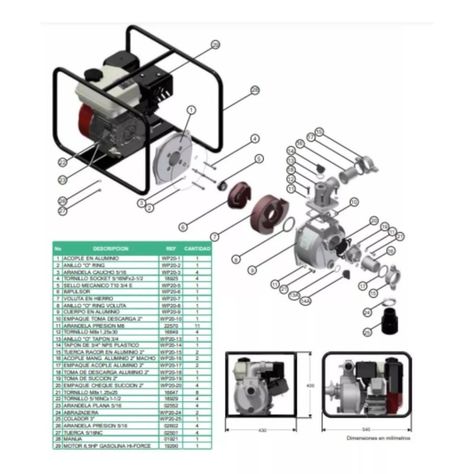Motobomba De Agua Bencinera 2 Pulgadas 6.5hp Wdm-4