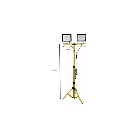 Pack 2 Foco Led 50w Sec 5000lm + Soporte Atril Trípode 150cm-1