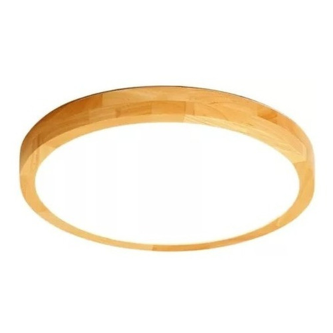 Panel Plafón Led Borde Madera Sobrepuesto Cuadrado  30cm 36w-0