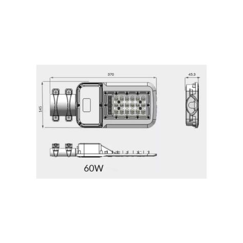 Luminaria Publica Alumbrado Slim Led 60w Luz Fria Sec Ip65-4