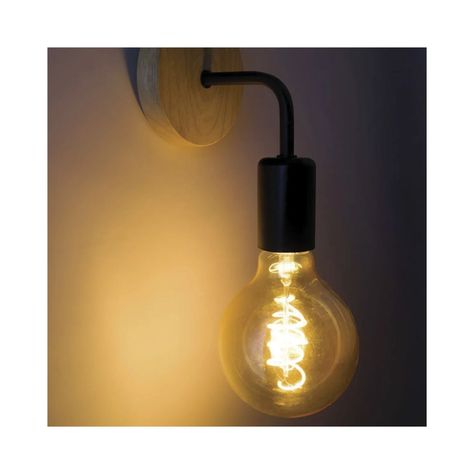 Aplique Lampara Foco Led Muro Madera E27 Decoracion Moderno-7