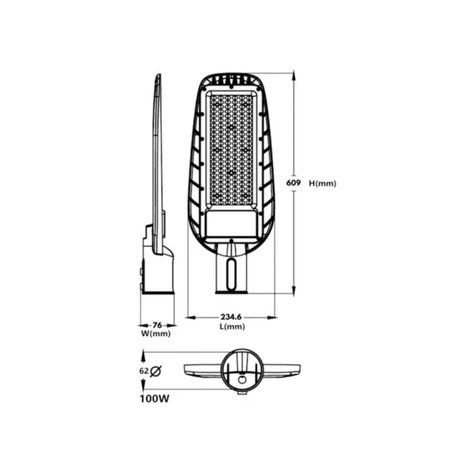 Luminaria Publica Alumbrado Slim 200w Luz Fría Certificada-5