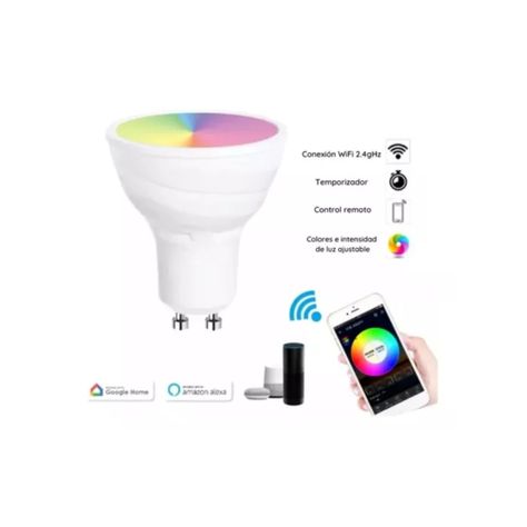 Ampolleta Smart Wifi Inteligente Dicroico Gu10 Google Alexa-2
