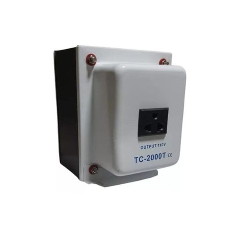 Auto Transformador Corriente 220v A 110v 2000 Watts + Tierra-0