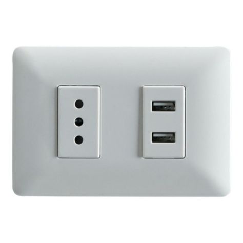 Tomacorriente Simple Con Doble Usb Sec 10a 250v-0