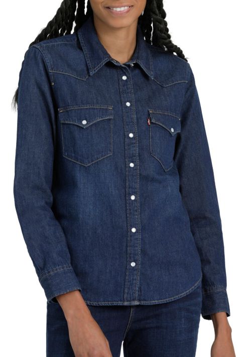 Camisa Mujer Regular Fit Western Azul Levis 86832-0017-0