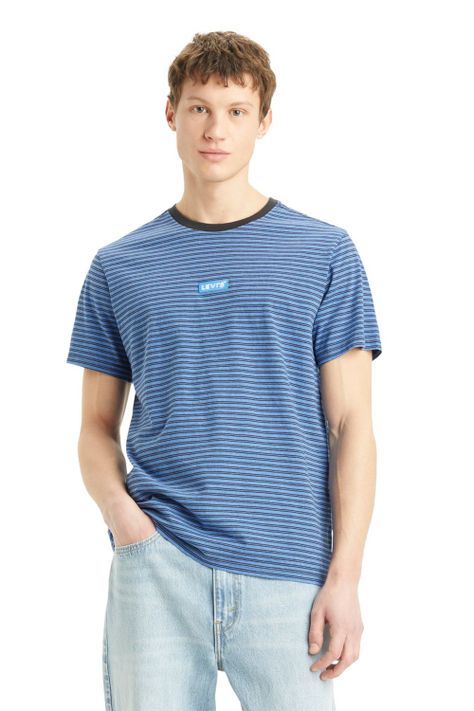 Polera Hombre Ss Relaxed Baby Tab T Azul Levis 79554-0101-0