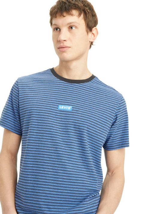 Polera Hombre Ss Relaxed Baby Tab T Azul Levis 79554-0101-3