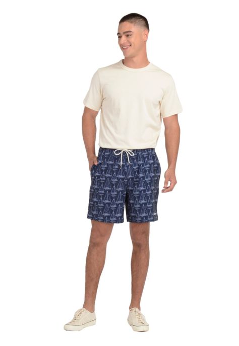 Traje de Baño Hombre Regular Fit Print Azul-1