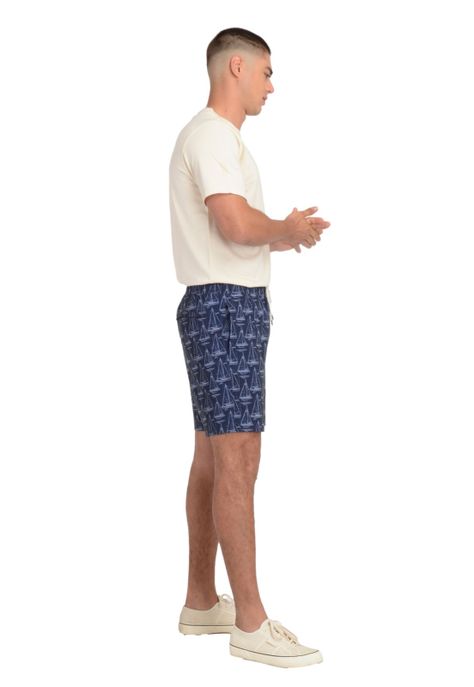 Traje de Baño Hombre Regular Fit Print Azul-2