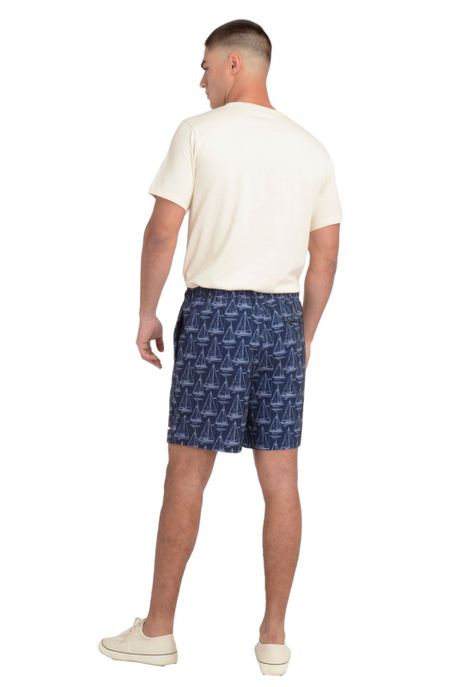 Traje de Baño Hombre Regular Fit Print Azul-3