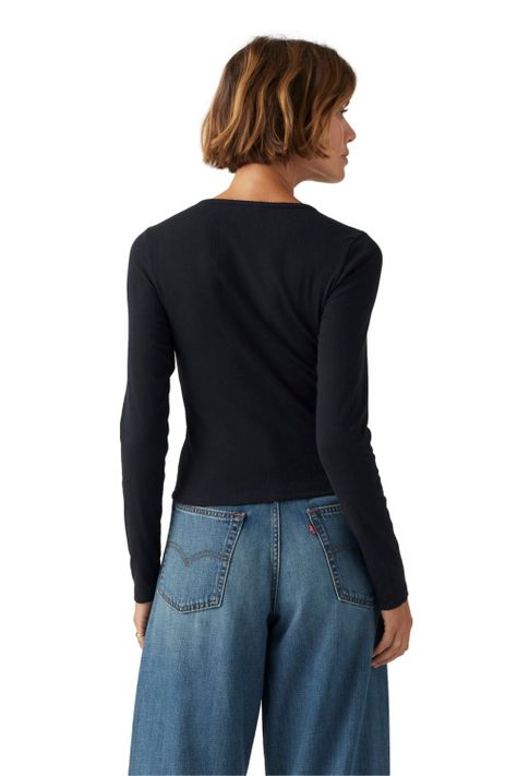 Polera Mujer Dry Goods Pointelle Ls Negro Levis 001I7-0001-1