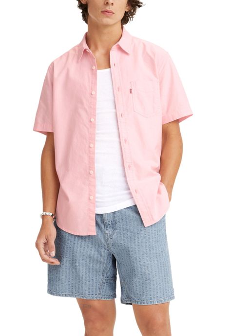 Camisa Hombre Lisa Rosada Levis 86627-0097-0